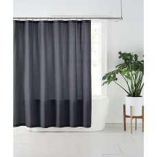 Nestwell Soft Cotton Gazue Shower Curtain 72x72" Dark Navy Grey New
