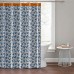 NIP The Novogratz Shower Curtain Cotton Blue Orange Border 72” x 72” Cranes