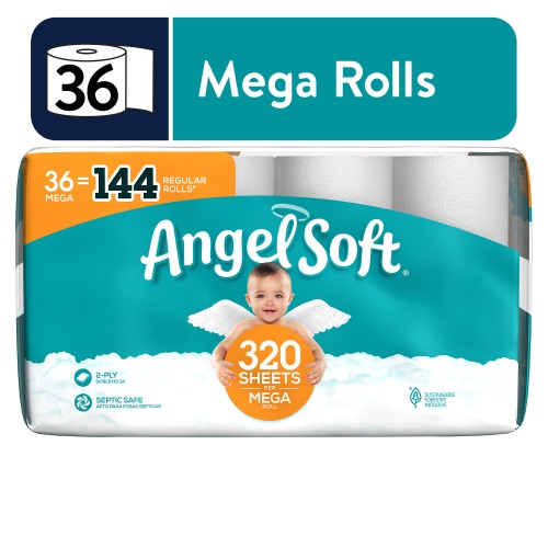 Angel Soft Toilet Paper 36 Mega Rolls