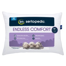 Serta Sertapedic Down Alternative Down Illusion Endless Comfort Pillow, White, Standard/Queen Size