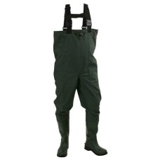 Frogg Toggs Men s Cascades 2-Ply Bootfoot Poly/Rubber Felt Chest Wader  Green  Size 14