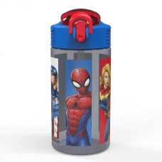 Zak Designs Marvel Comics Avengers Mixed Universe 16 Oz. Straw Water Bottle