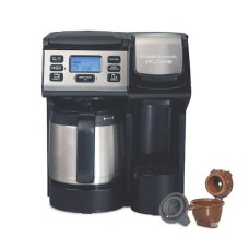 Hamilton Beach FlexBrew Trio 12-Cup Black And Stainless Steel Coffee Maker With Thermal Carafe
