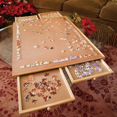 Bits and Pieces Original Standard Wooden Jigsaw Puzzle Plateau-The Complete Puzzle Storage System