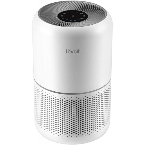 LEVOIT Air Purifier for Home Allergies Pets Hair in Bedroom, Covers Up to 1095 ft² by 45W High Torque Motor, 3-in-1 Filter with HEPA sleep mode, Remove Dust Smoke Pollutants Odor, Core300-P, White