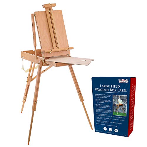 U.S. Art Supply E-500 Field And Studio Sketchbox Easel In Natural