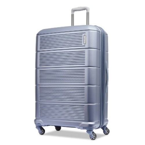 American Tourister Stratum 2.0 Hardside Large Checked Spinner Suitcase - Slate Blue