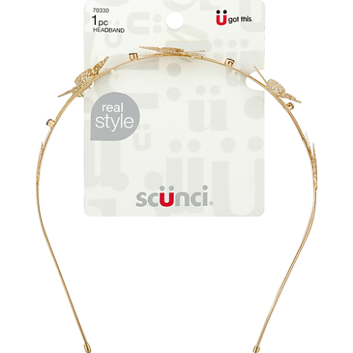 Scunci Butterfly Stone Headband Gold