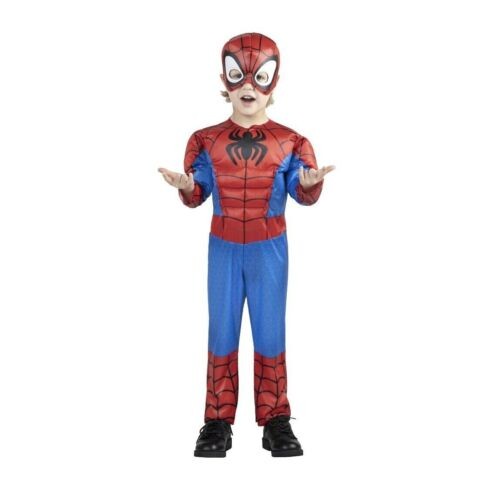 Kids Marvel Spider-man Spiderman Costume Pad Muscle Chest Halloween 2-T - New