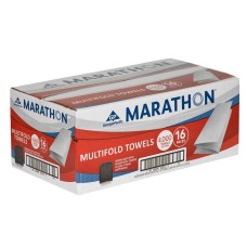 Marathon Multifold 1-Ply White Paper Towels 16 pks., 250 towels/pk