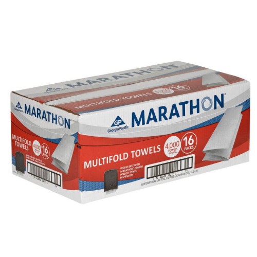 Marathon Multifold 1-Ply White Paper Towels 16 pks., 250 towels/pk