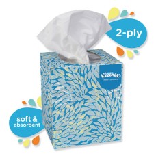 Kleenex Boutique White Facial Tissue For Business, Pop-Up Box, 2-Ply, 95 Sheets/Box, 6 Boxes/Pack, 6 Packs/Carton KCC21271CT