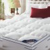 Siluvia Queen Mattress Topper with 400TC 100% Bamboo Cover Extra Queen, White