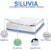 Siluvia Queen Mattress Topper with 400TC 100% Bamboo Cover Extra Queen, White