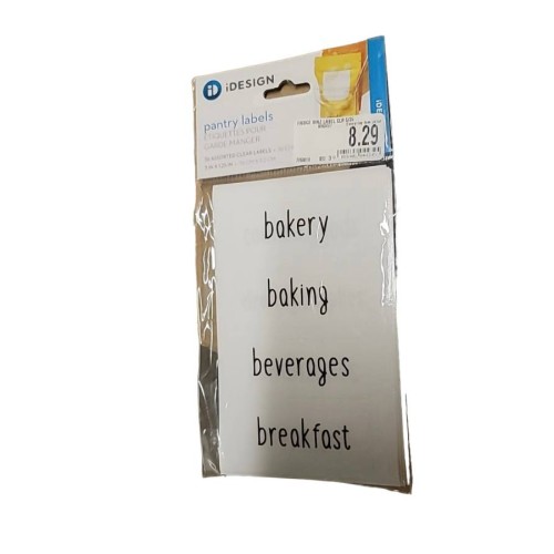 New Squared Away Pantry Labels 36 Assorted Clear Labels For Food