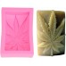 Fewo Pot Leaf Silicone Mold for Handmade Bar Soap Cannabis Leaf Hash Weed Hemp Bath Bomb Lotion Bar Mould (5oz)