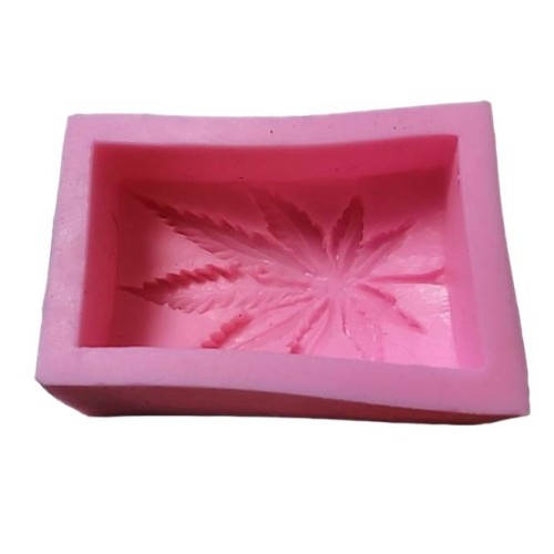 Fewo Pot Leaf Silicone Mold for Handmade Bar Soap Cannabis Leaf Hash Weed Hemp Bath Bomb Lotion Bar Mould (5oz)