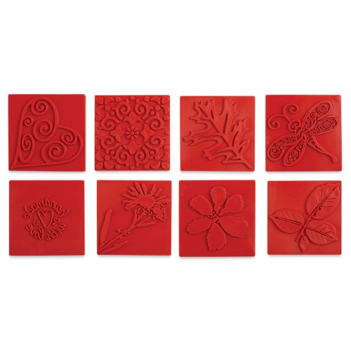 Life of the Party Embossing Soap Stamps - Square, Pkg of 8