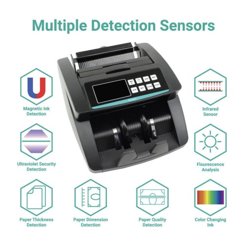 KOLIBRI Money Counter Machine with UV /MG/IR/DBL/HLF/CHN Counterfeit Detection