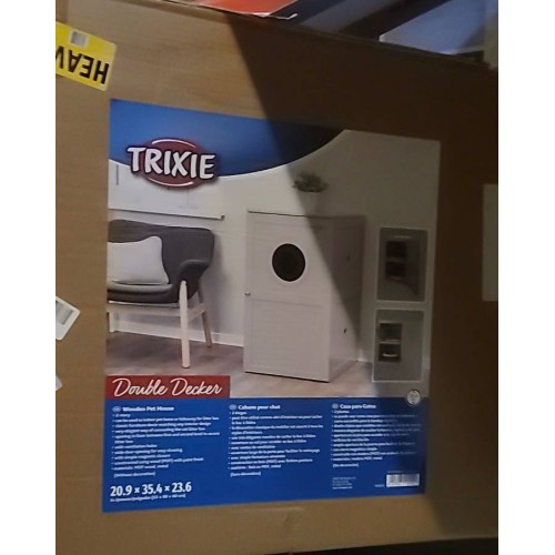 TRIXIE 2-Story Furniture Style Litter Box Enclosure And Pet Home