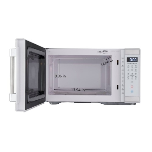 Hamilton Beach 1.1 cu. ft. Countertop Microwave Oven, 1000 Watts, White Stainless Steel