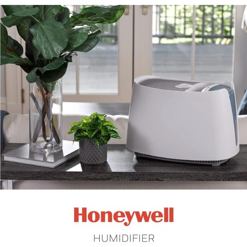 Honeywell Cool Moisture Humidifier, Medium Room, 1 Gallon Tank, White – Invisible Moisture Humidifier for Baby, Kids, Adult Bedrooms – Quiet and Easy to Clean with UV Technology for Everyday Comfort