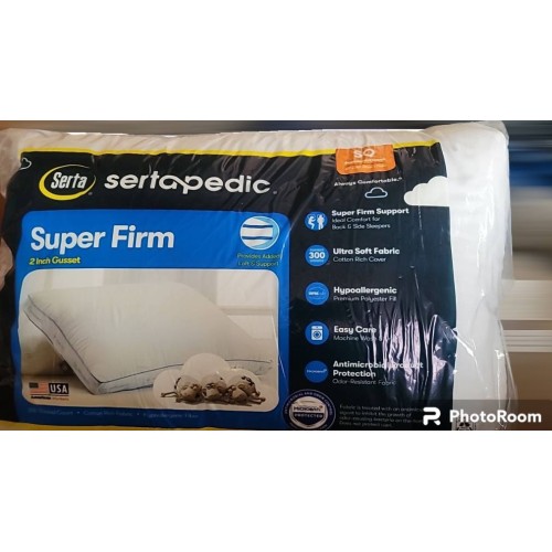 Serta Sertapedic Super Firm Bed Pillow, Standard Queen