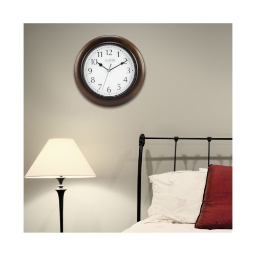 LA CROSSE CLOCK CO 10-INCH (25.4см) LINWOOD WALL CLOCK 