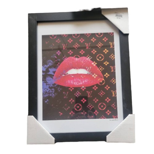 louis vuitton lip framed wall art