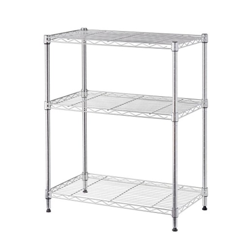 Hyper Tough C25Z-1 3 Tier Stackable Wire Shelving Rack, Zinc