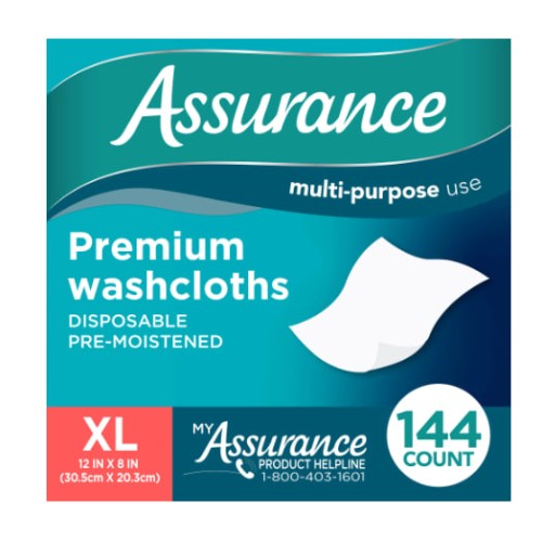 Assurance AS-144 Premium Washcloths, Extra Large