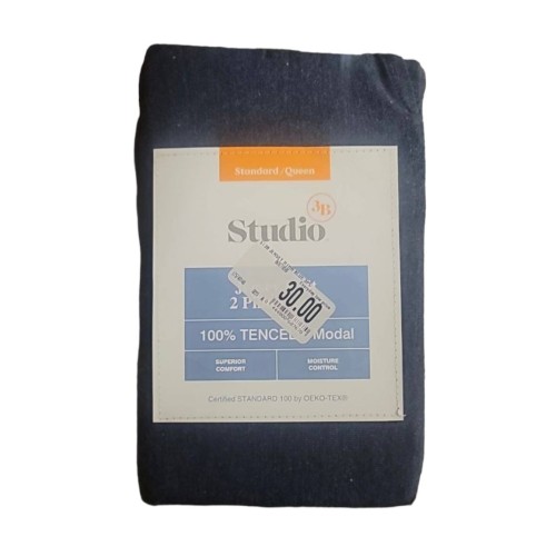 Studio 3B™ Standard Jersey Pillowcases Heather Blue