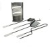 Mind Reader Fireplace Tool Set, 4 Piece, Silver