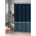 Studio 3B Kiko Shibori Scallop 72-In x 72-In Shower Curtain in Navy Blue White