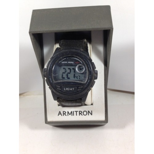 Armitron Men's Watch Black Digital Alarm Chronograph