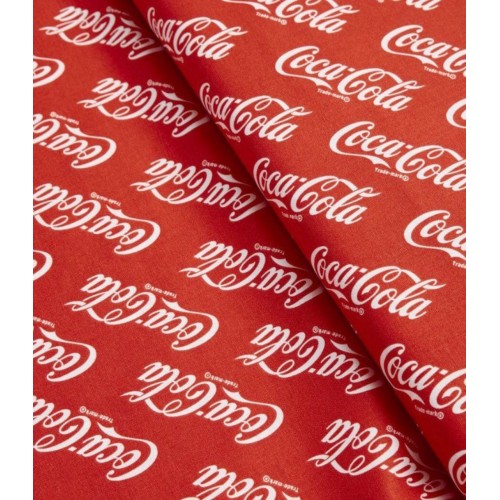 Coca Cola Fabric, Novelty Cotton Fabric, Fat Quarter, By the Yard, Red fabric, Cola fabric, coke quilting fabric