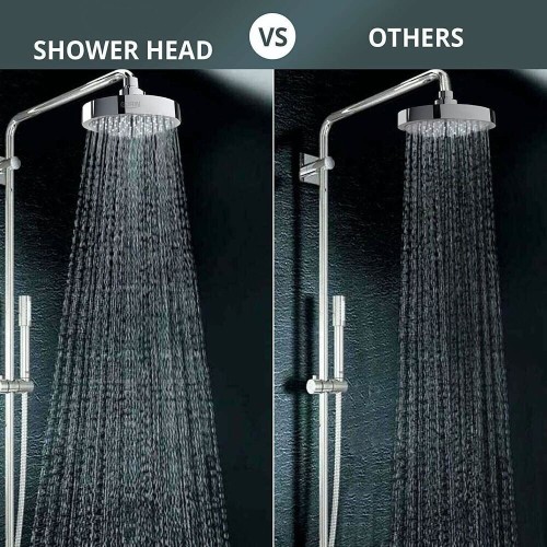 6-Inch Shower Head High Pressure Rain Luxury Modern Chrome Look