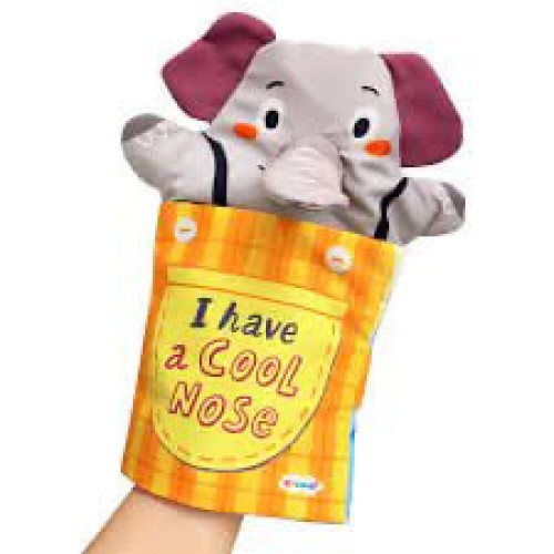 Elephant Hand Puppet Cloth Book for Kids, Education Fabric Book, Baby Fun Playing Toys