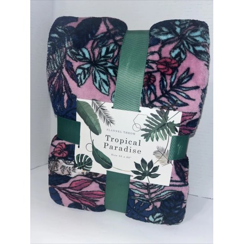 Tropical Paradise Flannel Throw