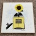 Fairchild Paris Chanel Bottle Sunflower Hanging Plaque