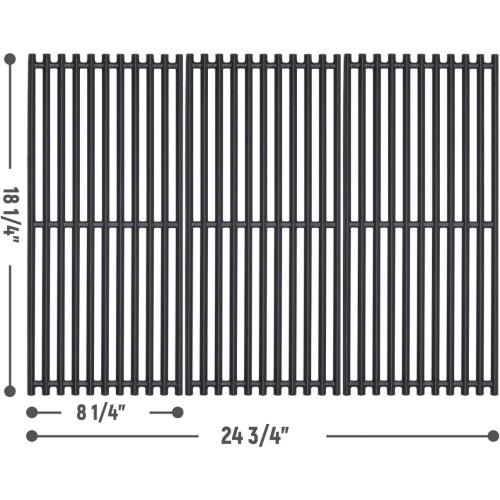 SHINESTAR 18 1/4 Inch Grill Grates Replacement for Charbroil TRU-Infrared 463436215, 463241313, 463241013 Gas Grills, Heavy Duty Cast Iron, Set of 3