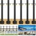 6 Pack 1.3 Ft String Light Poles Hanging Light Poles, Outdoor Light Pole with Clip and Holder Metal Stand, Use for Patio