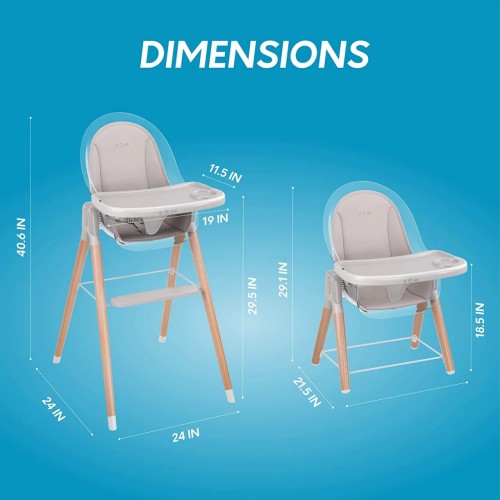 Children of Design 6-in-1 Deluxe High Chair with Seat Cushion