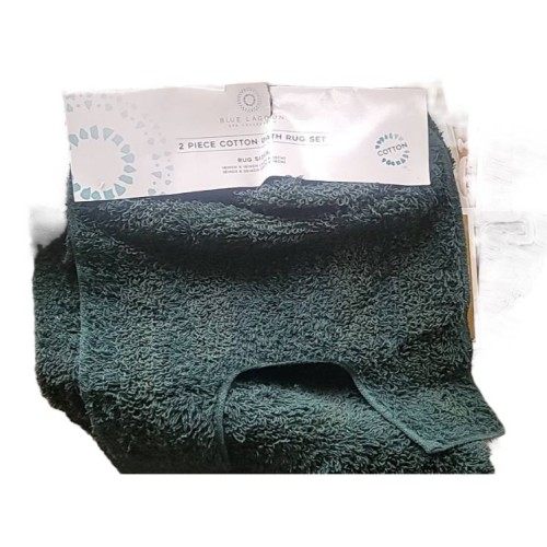 Blue Lagoon Spa Collection 2 Piece Cotton Bath Rug Set Green