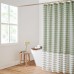 Gap Home Easy Stripe Organic Cotton Shower Curtain, Olive, 72"x72"