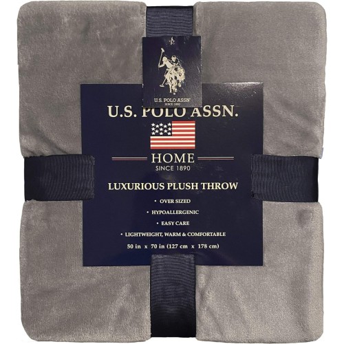 Oversized Luxurious Plush Throw U.S. Polo Assn. Home 50” x 70”