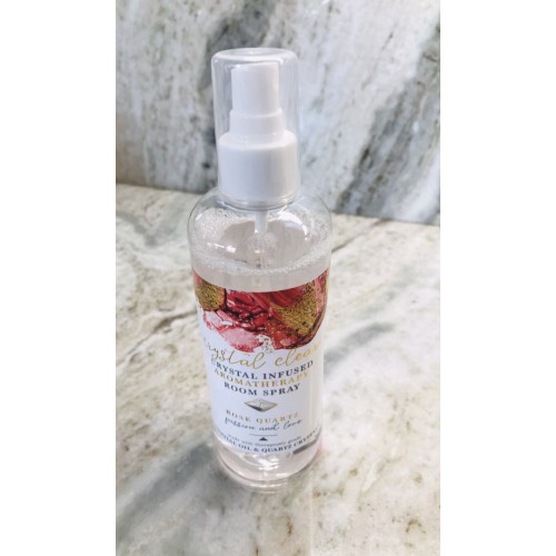 Cristal Clear ROSE QUARTZ Cristal Infused Aromatherapy Room Spray