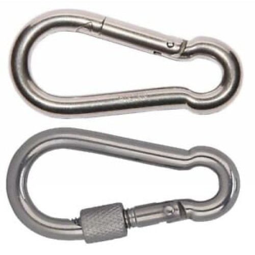 Stainless Steel Carabiner Snap Spring Hook Lock A4 316 Clip 6 pc