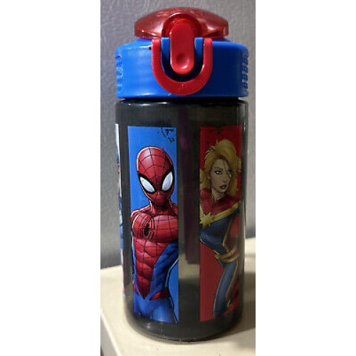 Zak Designs Marvel Comics Avengers Mixed Universe 16 Oz. Straw Water Bottle