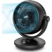 Dr. Prepare Air Circulator Fan for Bedroom, 8” Quiet Desk Fan, 70° Auto-Oscillating Vortex Fan, Efficient Cooling & Circulation Fan, 3 Speeds, 100° Adjustable Tilt, Portable for Home, Office, RV